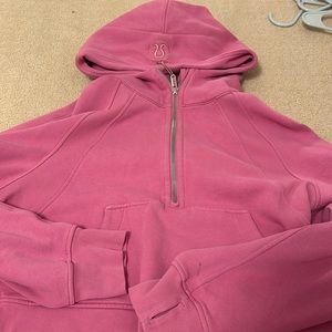 lululemon Half Zip Oversized Scuba in Pink Blossom
